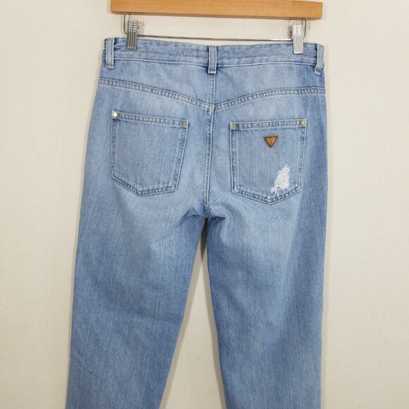 Guess BOY FIT Distressed Jeans Blue Size 25 - Picture 7 of 9